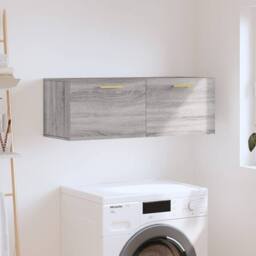 Berkfield Home Wall Cabinet Grey Sonoma 100x36.5x35 cm Engineered Wood - thumbnail 1