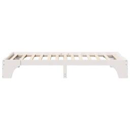 Berkfield Home White Bed Frame White Wood 90 x 190 cm Minimalistic Bed Frame - thumbnail 6