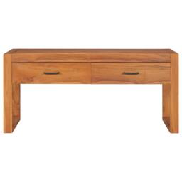 Berkfield Home TV Cabinet 100x40x45 cm Teak Wood in Brown - Size: 100 x 40 x 45 cm