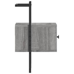 Berkfield Home Bedside Cabinet Wall-mounted Grey Sonoma 35x30x51 cm Engineered Wood - Size: 35 x 30 x 51 cm - thumbnail 6