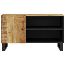 Berkfield Home TV Cabinet 80x33x46 cm Solid Wood Mango&Engineered Wood in Brown - Size: 80 x 33 x 46 cm - thumbnail 5