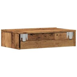 Berkfield Home TV Cabinet with LED Lights Old Wood 60x35x15.5 cm in Brown - thumbnail 9