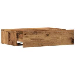 Berkfield Home TV Cabinet with LED Lights Old Wood 60x35x15.5 cm in Brown - thumbnail 7