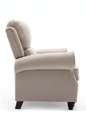 More4Homes Duxford Fabric Pushback Recliner Armchair Sofa Occasional Chair in Beige - thumbnail 3