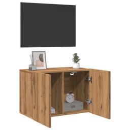 Berkfield Home TV Cabinet Wall-mounted Artisian Oak 60x30x41 cm in Brown - Size: 60 x 30 x 41 cm - thumbnail 4