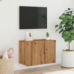Berkfield Home TV Cabinet Wall-mounted Artisian Oak 60x30x41 cm in Brown - Size: 60 x 30 x 41 cm - thumbnail 3