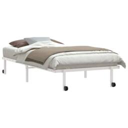 Berkfield Home Bed Frame without Mattress Foldable White 100x190 cm Steel - thumbnail 3
