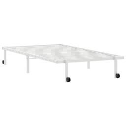 Berkfield Home Bed Frame without Mattress Foldable White 100x190 cm Steel - thumbnail 5