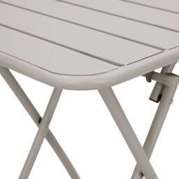 Berkfield Home Folding Garden Table Beige 55x55x73 cm Steel - Size: 55 x 55 x 73 cm - thumbnail 7