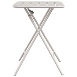 Berkfield Home Folding Garden Table Beige 55x55x73 cm Steel - Size: 55 x 55 x 73 cm - thumbnail 5