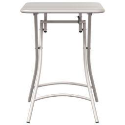 Berkfield Home Folding Garden Table Beige 55x55x73 cm Steel - Size: 55 x 55 x 73 cm - thumbnail 4