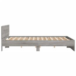 Berkfield Home Bed Frame without Mattress Grey Sonoma 180x200 cm Super King - thumbnail 6