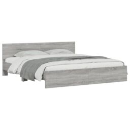 Berkfield Home Bed Frame without Mattress Grey Sonoma 180x200 cm Super King - thumbnail 3
