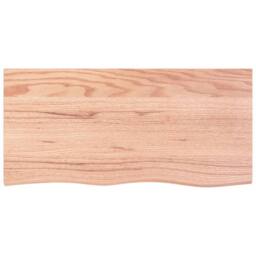 Berkfield Home Basin Shelf Wall Mounted Steel & Solid Wood Oak in Brown - thumbnail 8