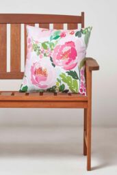 Homescapes Luxury Waterproof Pink Peony Outdoor Cushion 45 x 45 cm, Set of 2 - Size: 45 cm x 45 cm - thumbnail 3