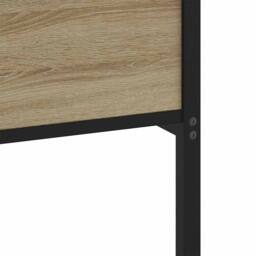 Berkfield Home Metal Bed Frame without Mattress Sonoma Oak 180x200 cm Super King in Light Oak - thumbnail 7
