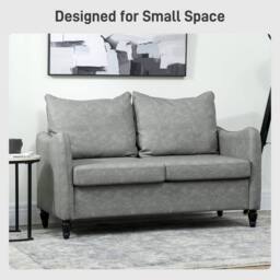 Wyld Haus Yodilo Grey Faux Leather Marble Effect 2 Seater Sofa - thumbnail 7