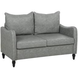Wyld Haus Yodilo Grey Faux Leather Marble Effect 2 Seater Sofa - thumbnail 2