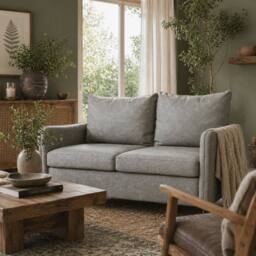 Wyld Haus Yodilo Grey Faux Leather Marble Effect 2 Seater Sofa