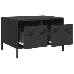 Berkfield Home TV Cabinet Black 68x50x43.5 cm Cold-rolled Steel - thumbnail 5