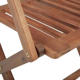 Berkfield Home Folding Outdoor Chairs 4 pcs Solid Acacia Wood in Brown - thumbnail 6