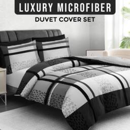 Grace Premium Duvet Cover Set Brushed Microfiber With Zipper Closure - Size: King - thumbnail 1