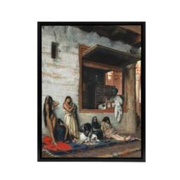 "Artery8 Jean Leon Gerome Slave Market Women Framed Canvas Wall Art Print - Size: W12"" x H16""" - thumbnail 1