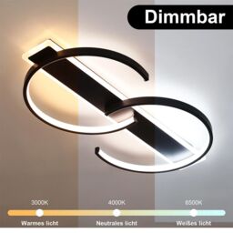 VOGREX Modern Lamp LED Ceiling Light Chandelier Lights Living Room Dining Room Bedroom in Black - thumbnail 4