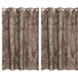 Berkfield Home Grommet Curtains Cappuccino Polyester 140 x 175 cm in Brown