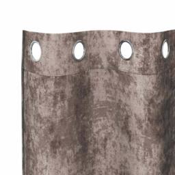 Berkfield Home Grommet Curtains Cappuccino Polyester 140 x 175 cm in Brown - thumbnail 5