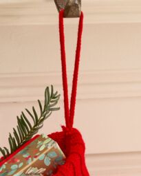 Dibor Set of 4 Traditional Red Chunky Knit Xmas Gift Christmas Stocking - Size: 4 Pack - thumbnail 5