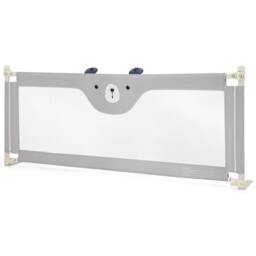 Kelvenix Bed Guard Foldable Mesh Bedside Guardrail in Grey - Size: 100.8 cm - 108.8 cm