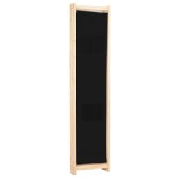 Berkfield Home 3-Panel Room Divider Black 120x170x4 cm Fabric - Size: 120 x 170 x 4 cm - thumbnail 4