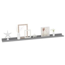 Berkfield Home Wall Shelves 2 pcs Grey 100x9x3 cm - Size: 100 x 9 x 3 cm - thumbnail 3