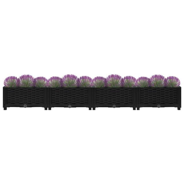 Berkfield Home Raised Bed 160x40x23 cm Polypropylene in Black - Size: 160 x 40 x 23 cm - image 1