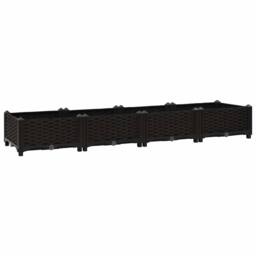 Berkfield Home Raised Bed 160x40x23 cm Polypropylene in Black - Size: 160 x 40 x 23 cm - thumbnail 3