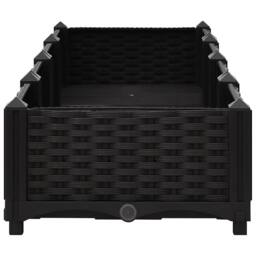 Berkfield Home Raised Bed 160x40x23 cm Polypropylene in Black - Size: 160 x 40 x 23 cm - thumbnail 5