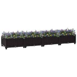Berkfield Home Raised Bed 160x40x23 cm Polypropylene in Black - Size: 160 x 40 x 23 cm - thumbnail 2