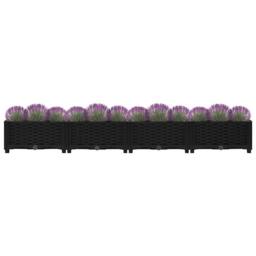Berkfield Home Raised Bed 160x40x23 cm Polypropylene in Black - Size: 160 x 40 x 23 cm - thumbnail 1