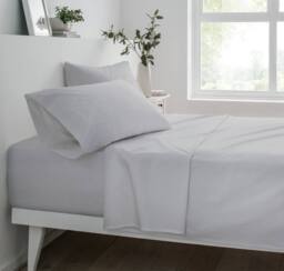 Smart Living Luxury 100% Egyptian Cotton Housewife Pillowcase Pair in Silver - Size: Standard Pillow Case - thumbnail 2