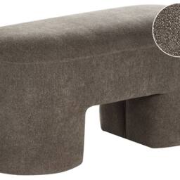 Wyld and Coco Boucle Bench Pouffe Brown - W88 x D39 x H46cm - thumbnail 2