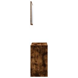 Berkfield Home 2 Piece Bathroom Furniture Set Smoked Oak Engineered Wood in Brown - thumbnail 6