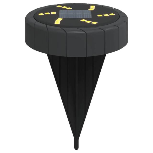 Berkfield Home Solar Ground Lights with Ground Spikes Outdoor 4 pcs Warm White in Black - image 1