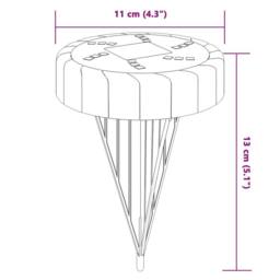 Berkfield Home Solar Ground Lights with Ground Spikes Outdoor 4 pcs Warm White in Black - thumbnail 6