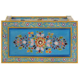Berkfield Home Sideboard Turquoise 55x30x76 cm Solid Wood Mango - Size: 55 x 30 x 76 cm - thumbnail 6