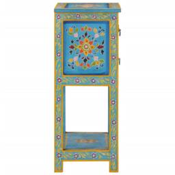 Berkfield Home Sideboard Turquoise 55x30x76 cm Solid Wood Mango - Size: 55 x 30 x 76 cm - thumbnail 4