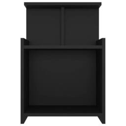 Berkfield Home Bed Cabinet Black 40x35x60 cm Engineered Wood - Size: 40 x 35 x 60 cm - thumbnail 3