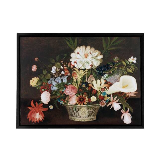 "Artery8 Rubens Peale From Nature In The Garden Framed Canvas Wall Art Print - Size: W12"" x H16""" - image 1