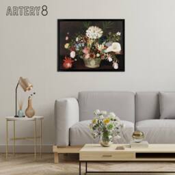"Artery8 Rubens Peale From Nature In The Garden Framed Canvas Wall Art Print - Size: W12"" x H16""" - thumbnail 3