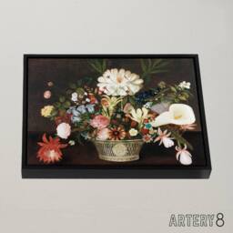 "Artery8 Rubens Peale From Nature In The Garden Framed Canvas Wall Art Print - Size: W12"" x H16""" - thumbnail 2